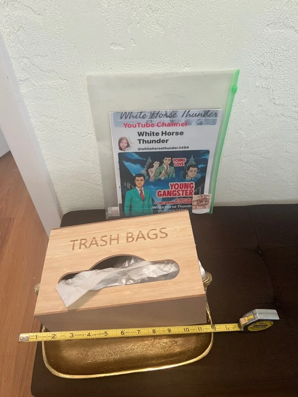 #1905*”4X10” Trash Bag Dispenser - Natural Wood - Picture 4 of 11